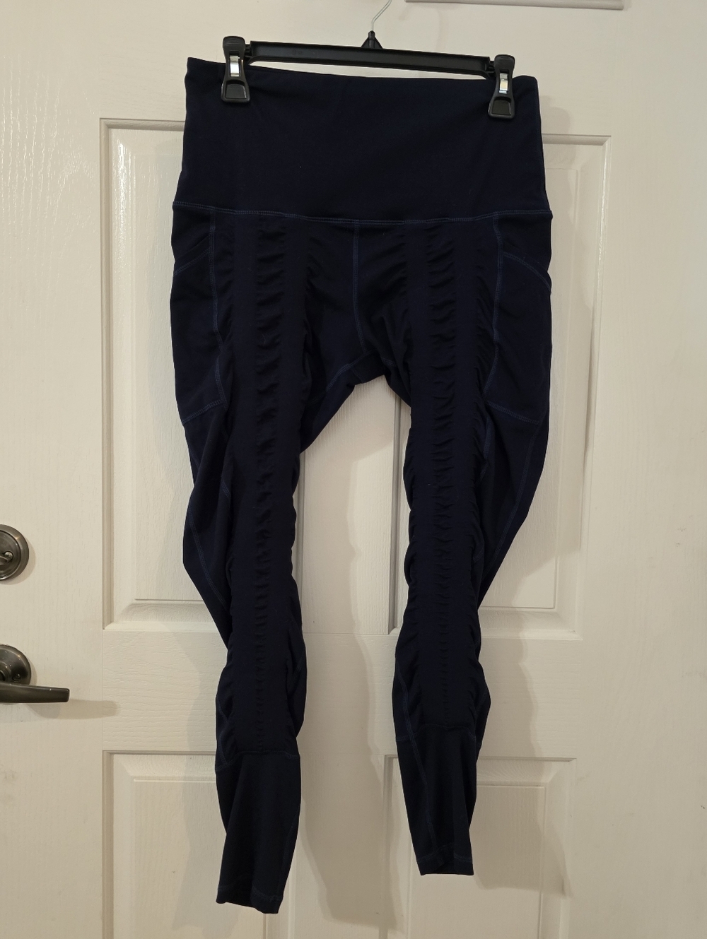 Sweetflexx Size 10 Pair Of 2 High-Rise Navy Ruched Leggings